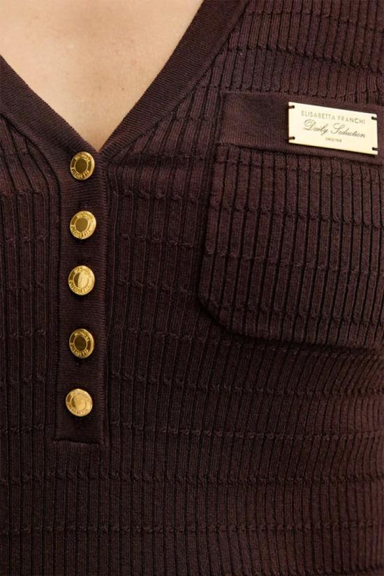 26SS 엘리자베타프랜치 니트웨어 MK86B61E264444 Brown - ELISABETTA FRANCHI