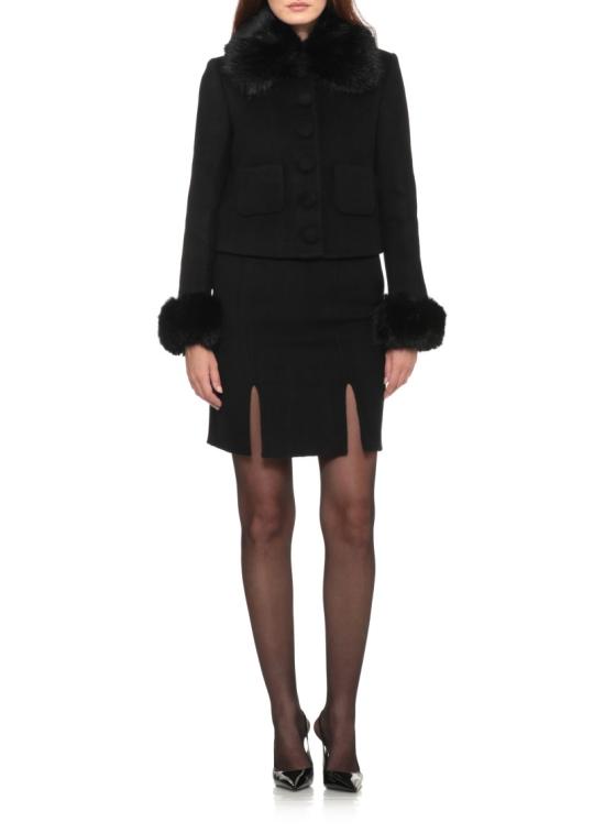 26FW 셀프 포트레이트 자켓 SC26080JABBLACK WOOL FUR CUFFBLACK - SELF PORTRAIT