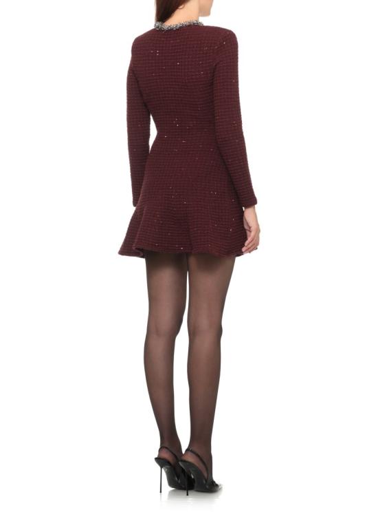 26FW 셀프 포트레이트 원피스 SC26152SBUBURGUNDY TEXTUREDBURGUNDY Black - SELF PORTRAIT