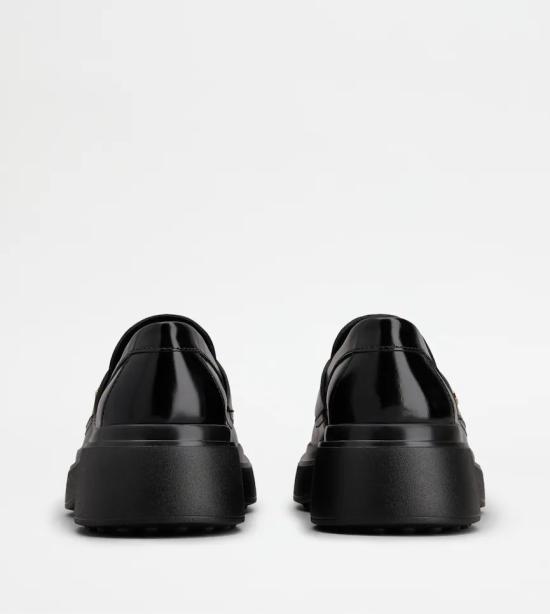 26FW 토즈 레더 로퍼 XXW74L0JL00SHAB999 Black - TODS