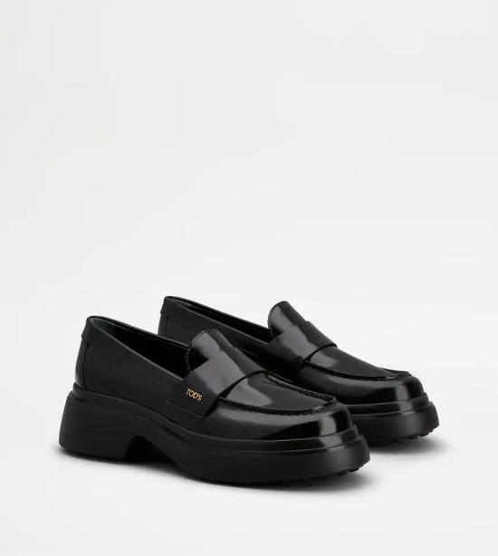 26FW 토즈 레더 로퍼 XXW74L0JL00SHAB999 Black - TODS