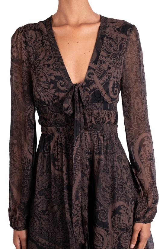 핑코 원피스 45334 85565 Brown - PINKO