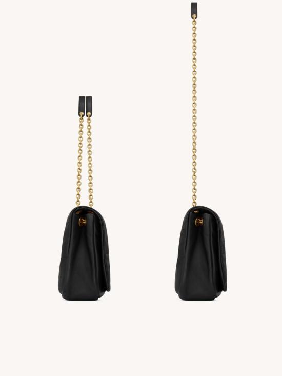 26SS 생로랑 제이미 4.3 미디움 램스킨 809696 AAB32 Black - SAINT LAURENT