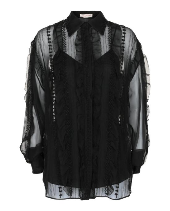  발렌티노 가라바니 탑 3B0AB5 B31C8 0NO 00009 38 Black