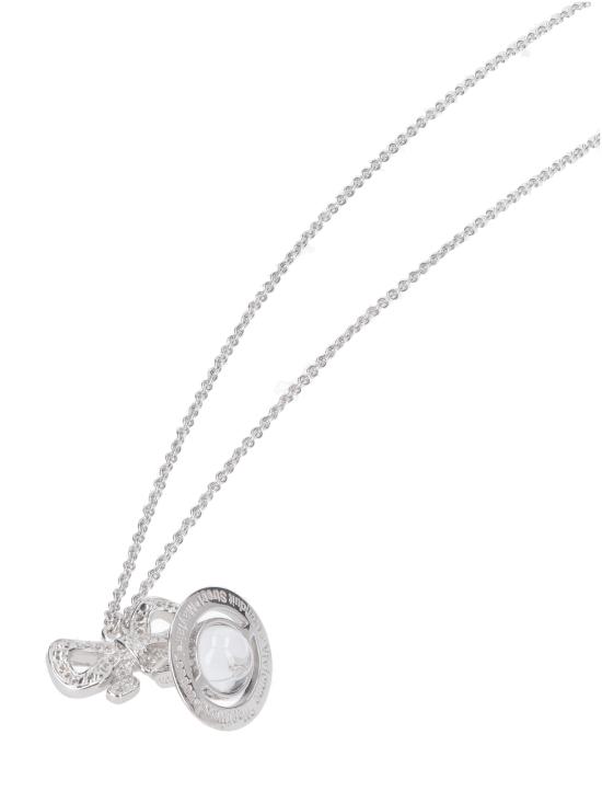 26FW 비비안웨스트우드 주얼리 6302039G 01P346 SM PLATINUM WHITE CLEAR CZ DOM - VIVIENNE WESTWOOD