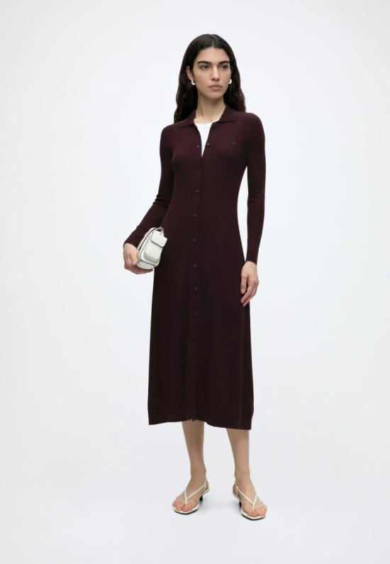 26FW 라코스테 원피스 EF82523KE Burgundy - LACOSTE