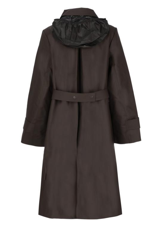 26FW 레인스 코트 RA21520NARA W LONG JACKETBARK Black - RAINS