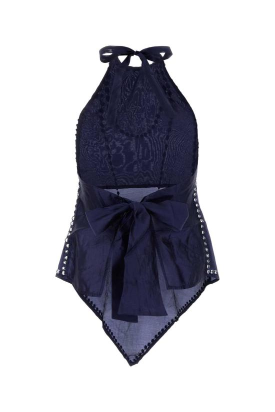 26FW 기마구아스 BELLE 벨 쥬얼 슬리브리스 탑 BELLEJEWELTOP BLUE NAVY - GIMAGUAS