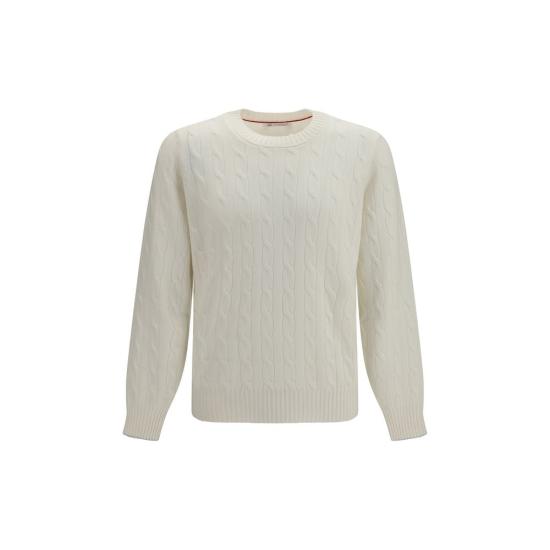 26FW 브루넬로 쿠치넬리 스웨터 BRM22707200CO312BB WHITE