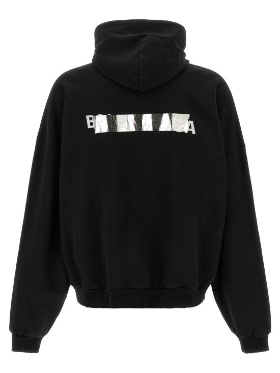 26FW 발렌시아가 후드 티셔츠 BA345257BM BLACK - BALENCIAGA