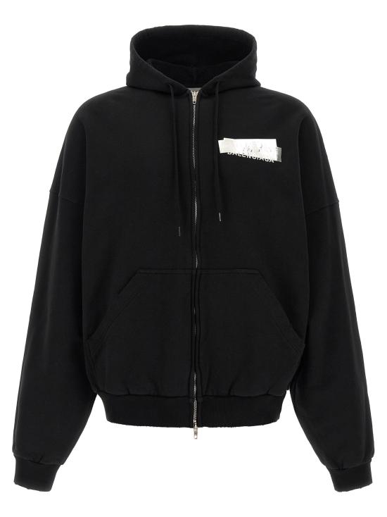 26FW 발렌시아가 후드 티셔츠 BA345257BM BLACK