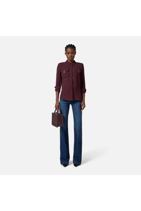 25FW 엘리자베타프랜치 탑 CA12256E2EA438 Burgundy - ELISABETTA FRANCHI