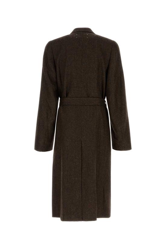 26FW 마르지엘라 벨티드 헤링본 울 코트 S67AA0087S54246 003F BROWN - MAISON MARGIELA