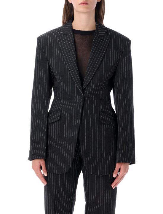 26FW 애니빙 자켓 A0112448STR23 BLACKWHIT BLACK STRIPE