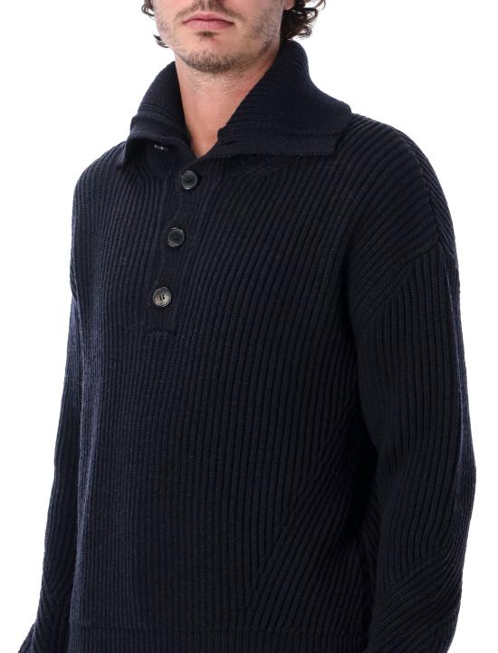 26FW 드리스 반 노튼 스웨터 2620212384744 509 NAVY - DRIES VAN NOTEN