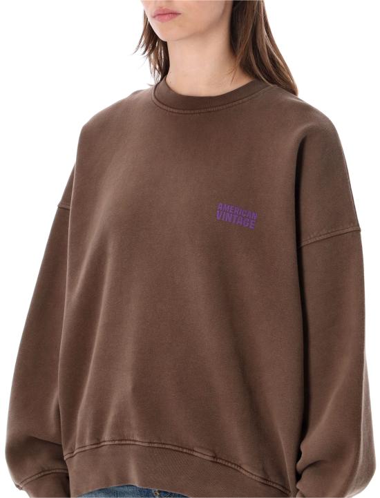 26FW 아메리칸 빈티지 스웨터 PLI03C CASTAGNA BROWN - AMERICAN VINTAGE
