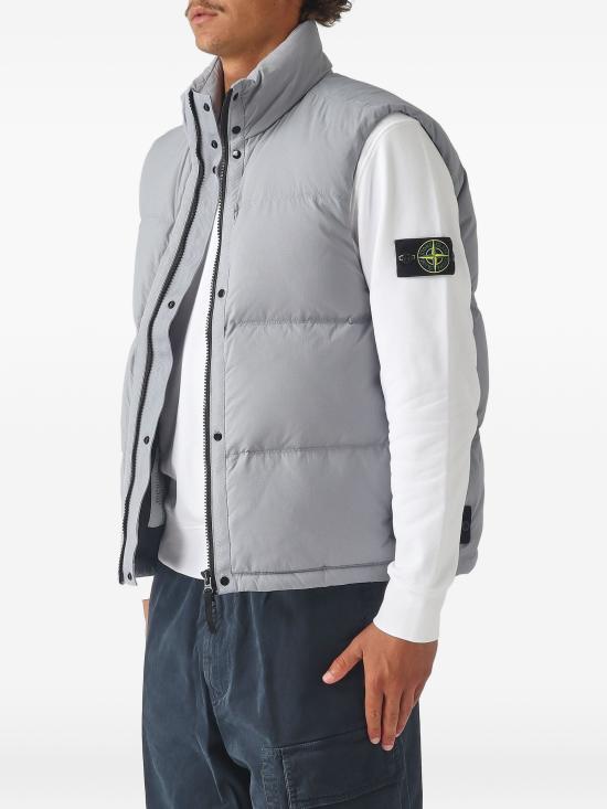 26FW 스톤 아일랜드 매트 립스탑 코듀라 어드밴스드 패브릭스 집 포켓 라이트웨이트 다운 베스트 L2S15G100004S0483 V0049 ASHGREY - STONE ISLAND
