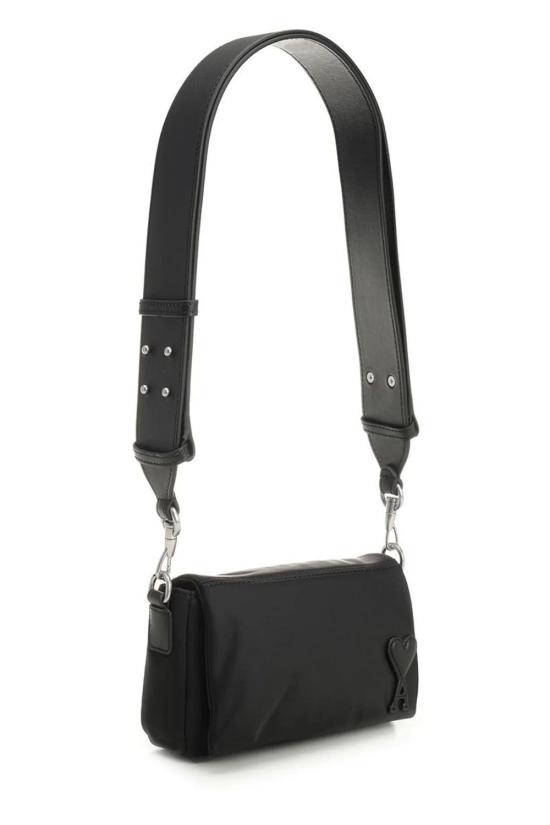 26FW 아미 톤온톤 하트 로고 나일론 마르셀 런치 박스 백 ULL710AW0001 BLACK - AMI