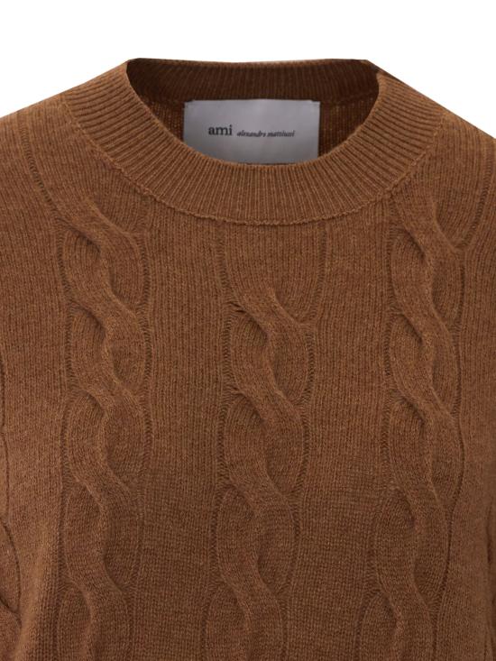 26FW 아미 스웨터 UKS880KN0189 280 CAMEL - AMI
