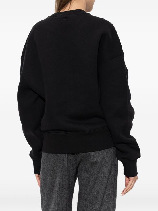 26FW 아미 톤온톤 하트 로고 코튼 스웨트셔츠 USW755749 001 BLACK - AMI