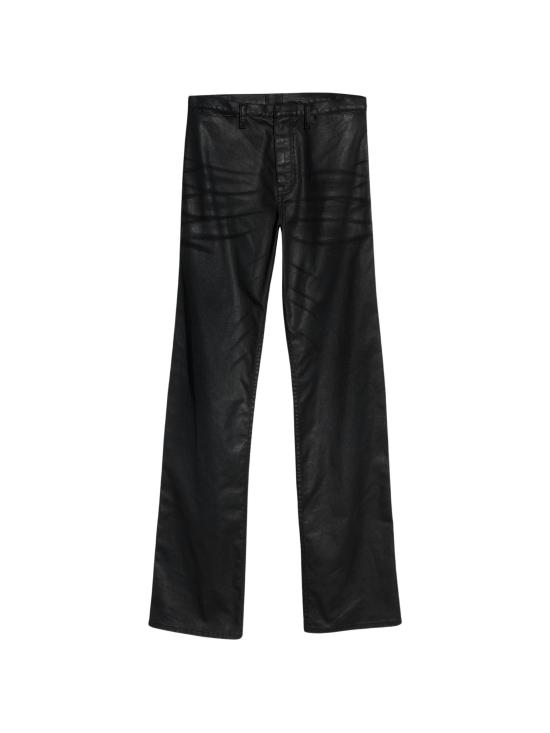 26FW 구찌 웹 디테일 코팅 코튼 트윌 데님 팬츠 A006GGXDDH31000 BLACK