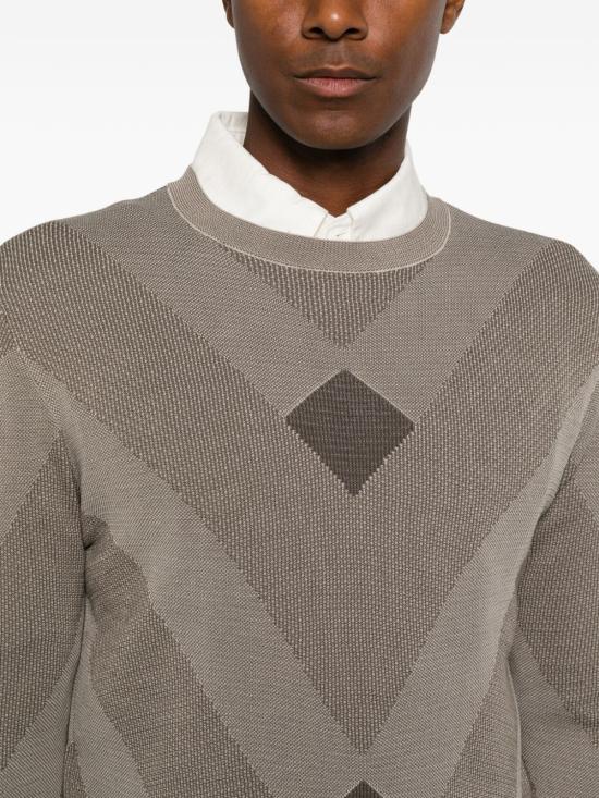 26FW 엠포리오 아르마니 스웨터 EM006247AF29852F6014 BROWN - EMPORIO ARMANI