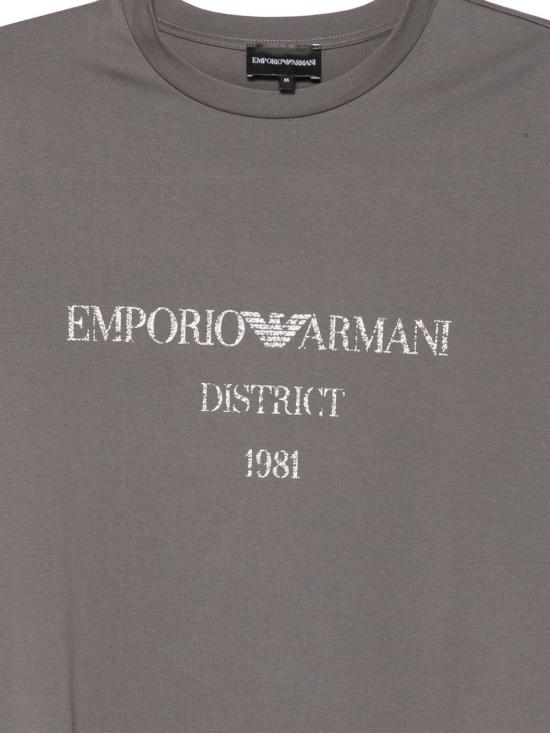 26FW 엠포리오 아르마니 반팔 티셔츠 EM007283AF29523U8108 GREY - EMPORIO ARMANI