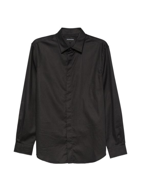 26FW 엠포리오 아르마니 긴팔 셔츠 EM006704AF18123FC080 BLACK