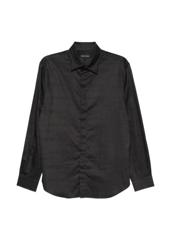 26FW 엠포리오 아르마니 긴팔 셔츠 EM006704AF18123FC056 BLACK