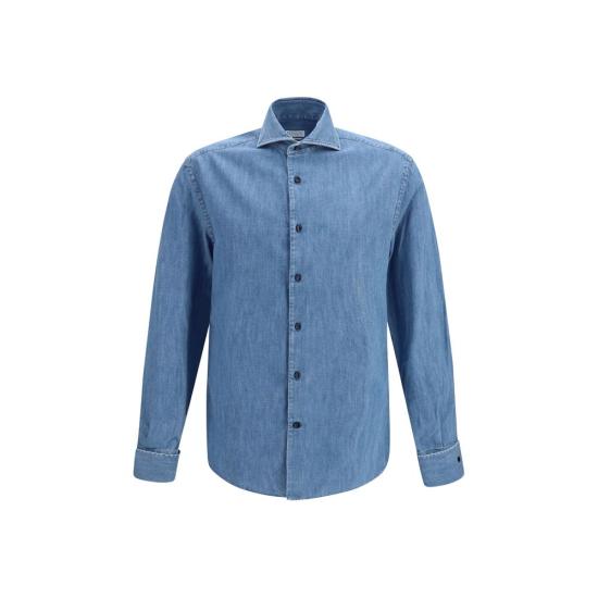 26FW 브루넬로 쿠치넬리 셔츠 BRMH192S1898C8333BB BLUE