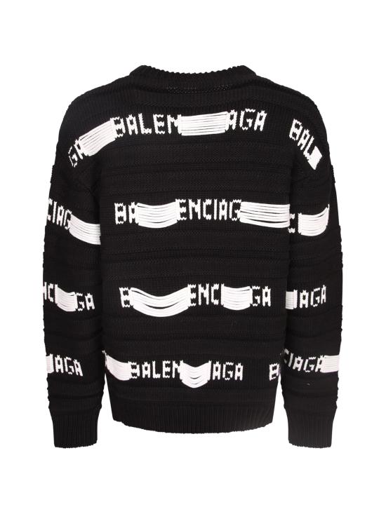 26SS 발렌시아가 스웨터 A0094CT1818 1070 BLACK WHIT - BALENCIAGA