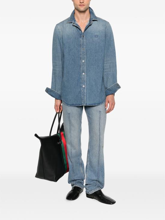 26FW 구찌 코튼 데님 셔츠 860842XDDI4 4009 LIGHT BLUE - GUCCI