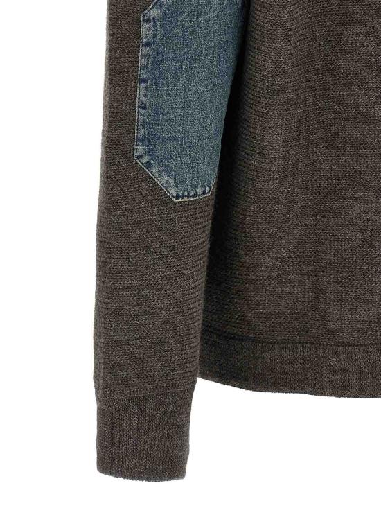26FW 마르지엘라 엘보우 패치 스웨터 S50HA1072S18147814M GREY - MAISON MARGIELA