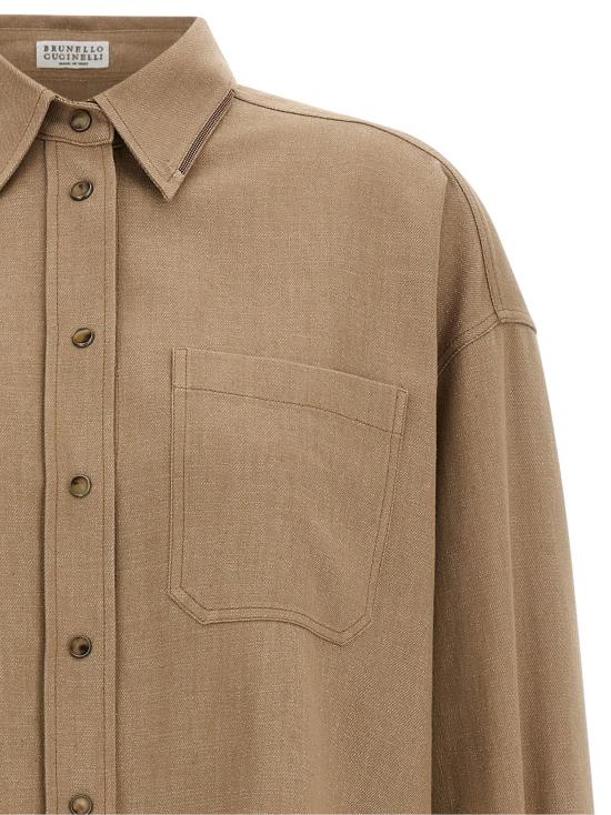  브루넬로 쿠치넬리 셔츠 LDMB148M1O26C006 CAMEL - BRUNELLO CUCINELLI