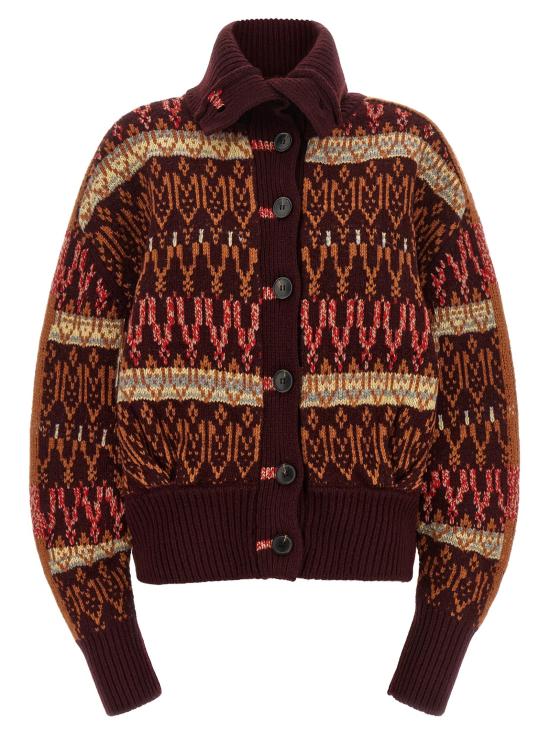26FW 드리스 반 노튼 가디건 DR345001BM BURGUNDY