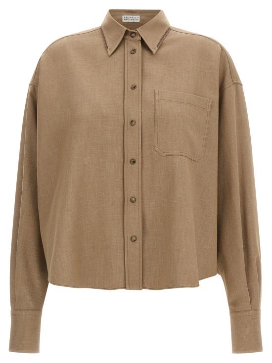  브루넬로 쿠치넬리 셔츠 LDMB148M1O26C006 CAMEL