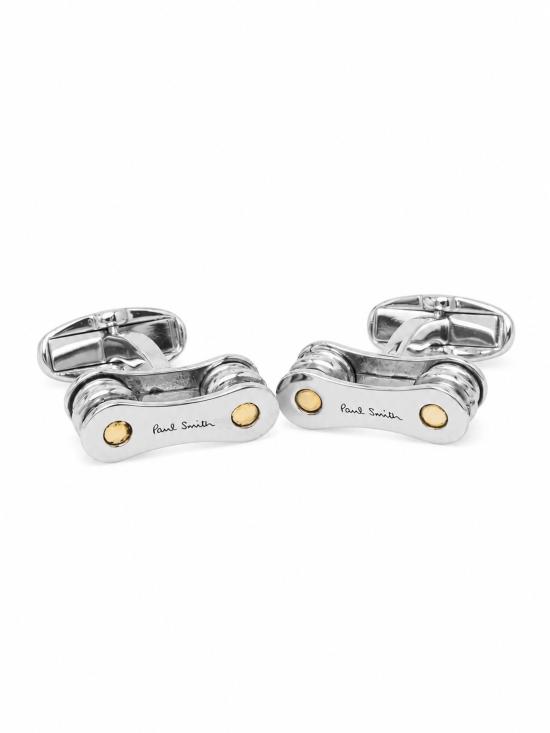 26FW 폴 스미스 커프스 링크/타이 홀더 M1ACUFFWCYCLE 82 SILVER