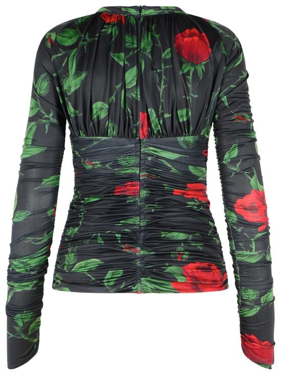 26FW 블루마린 블라우스 RF6243J1620L9637 Black - BLUMARINE