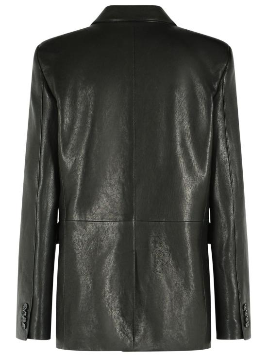 26FW 케이트 가죽 자켓 62491036200 Black - KHAITE