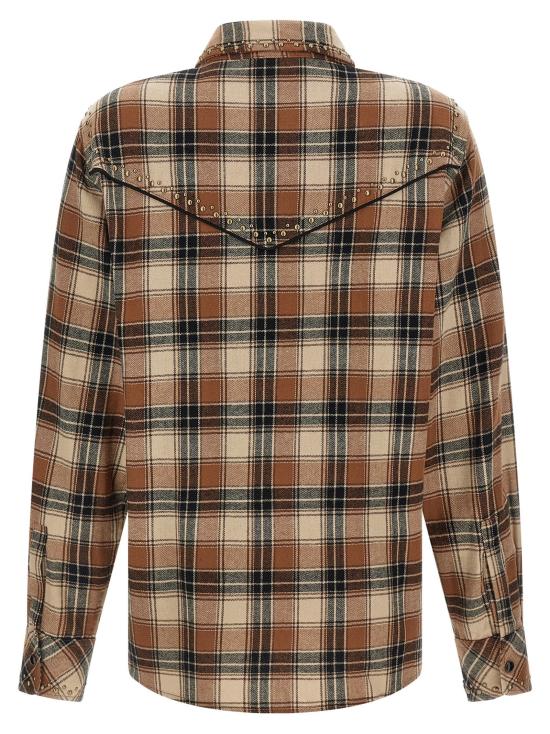  파로쉬 셔츠 LDD380658BCOWBOY808 BROWN - PAROSH