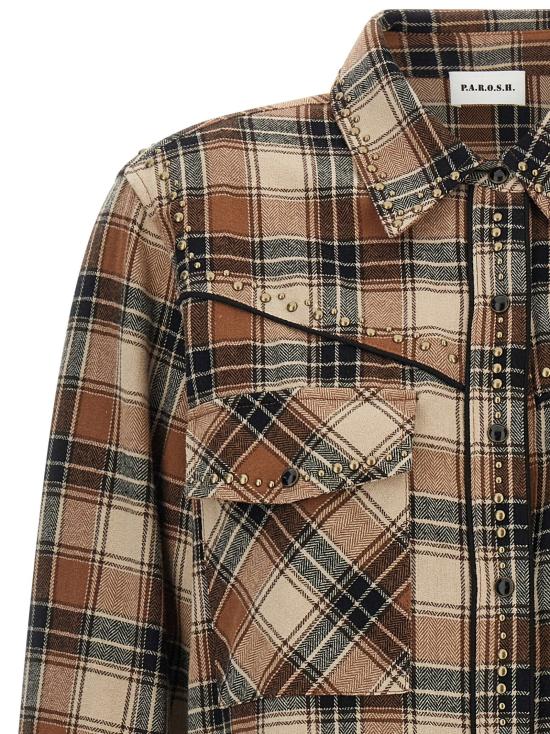  파로쉬 셔츠 LDD380658BCOWBOY808 BROWN - PAROSH