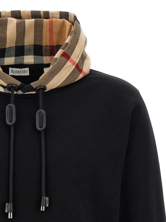 26FW 버버리 후드 티셔츠 BU253235BM BLACK - BURBERRY