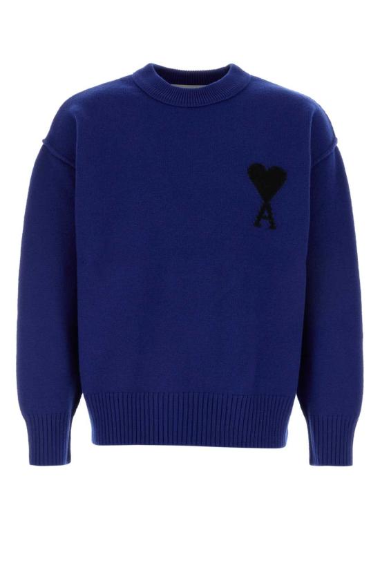 26FW 아미 빅 하트 울 크루넥 스웨터 UKS838018 A271 BLUE