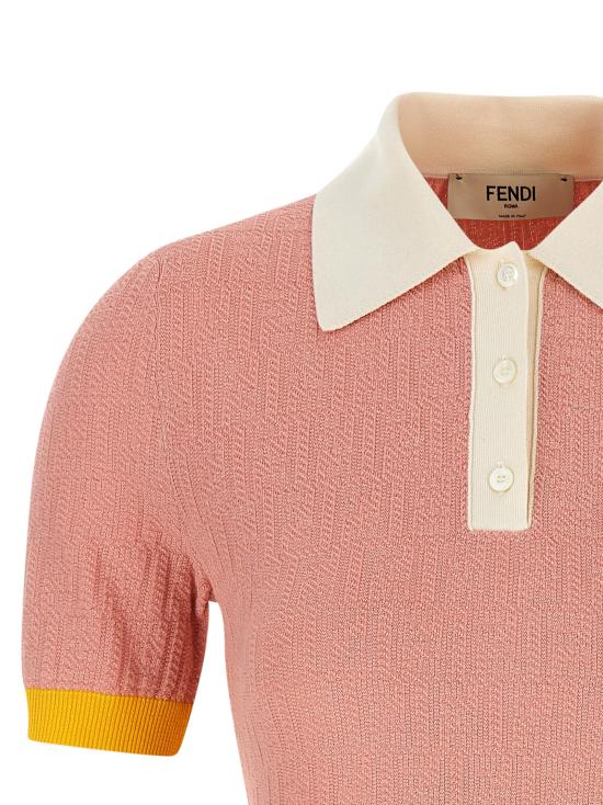 26SS 펜디 폴로 티셔츠 FE331914BM PINK - FENDI
