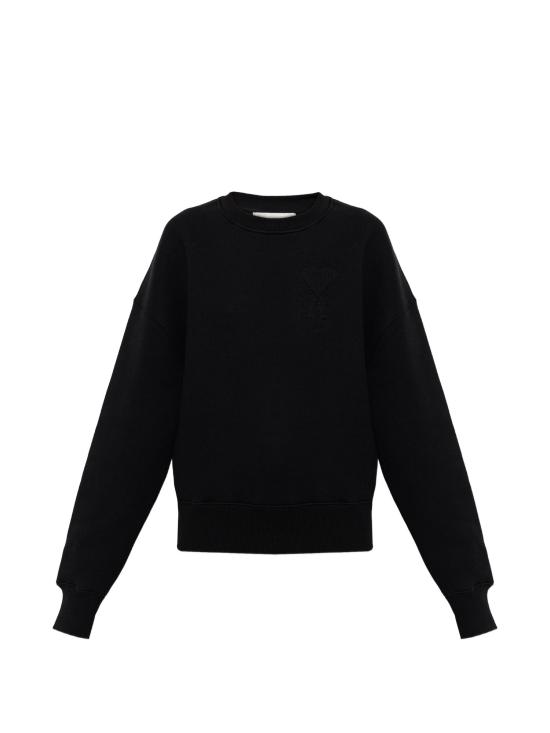 26FW 아미 톤온톤 하트 로고 코튼 스웨트셔츠 USW755 749 001 BLACK DOM