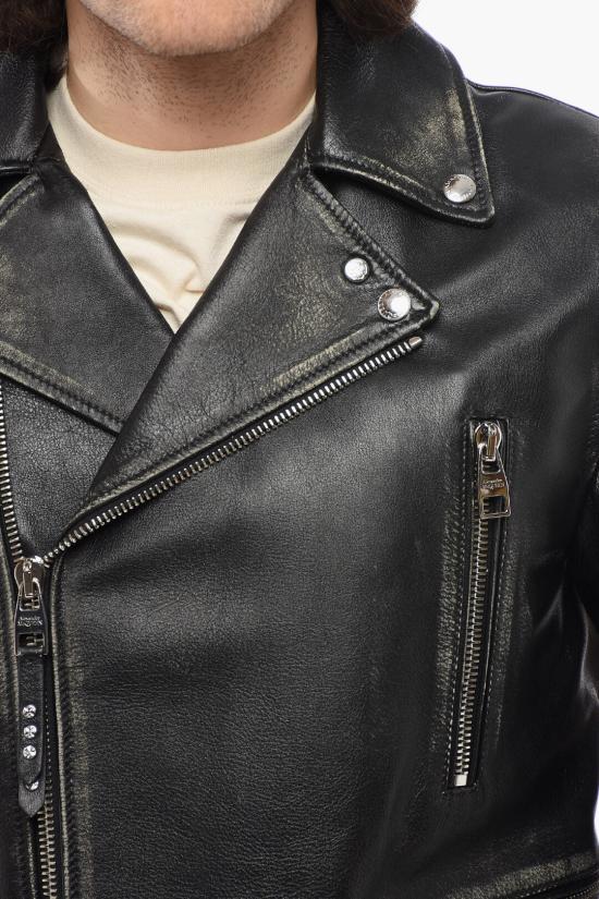  알렉산더 맥퀸 가죽 자켓 626381 Q5AMK 1080 Black - ALEXANDER MCQUEEN