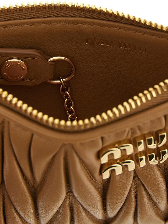 26FW 미우미우 마테라쎄 나파 레더 카드 홀더 5MC093AFPPF098L Brown - MIU MIU
