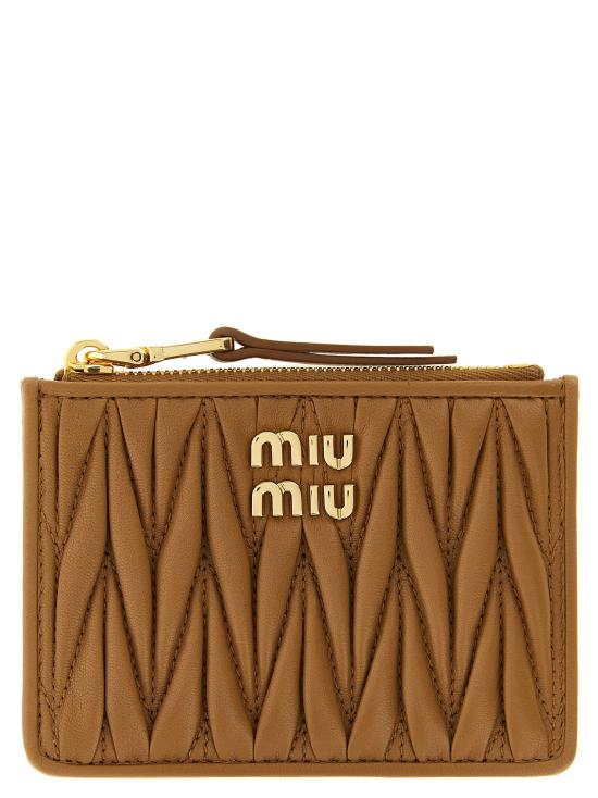 26FW 미우미우 마테라쎄 나파 레더 카드 홀더 5MC093AFPPF098L Brown