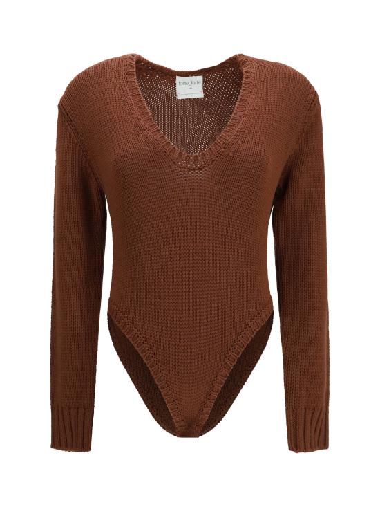 26FW 포르테포르테 반팔 티셔츠 15451MYKNIT F50M3070 BROWN
