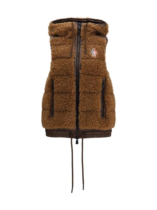 26FW 몽클레어 테디 후드 베스트 L20988G00024899A9 224 BROWN